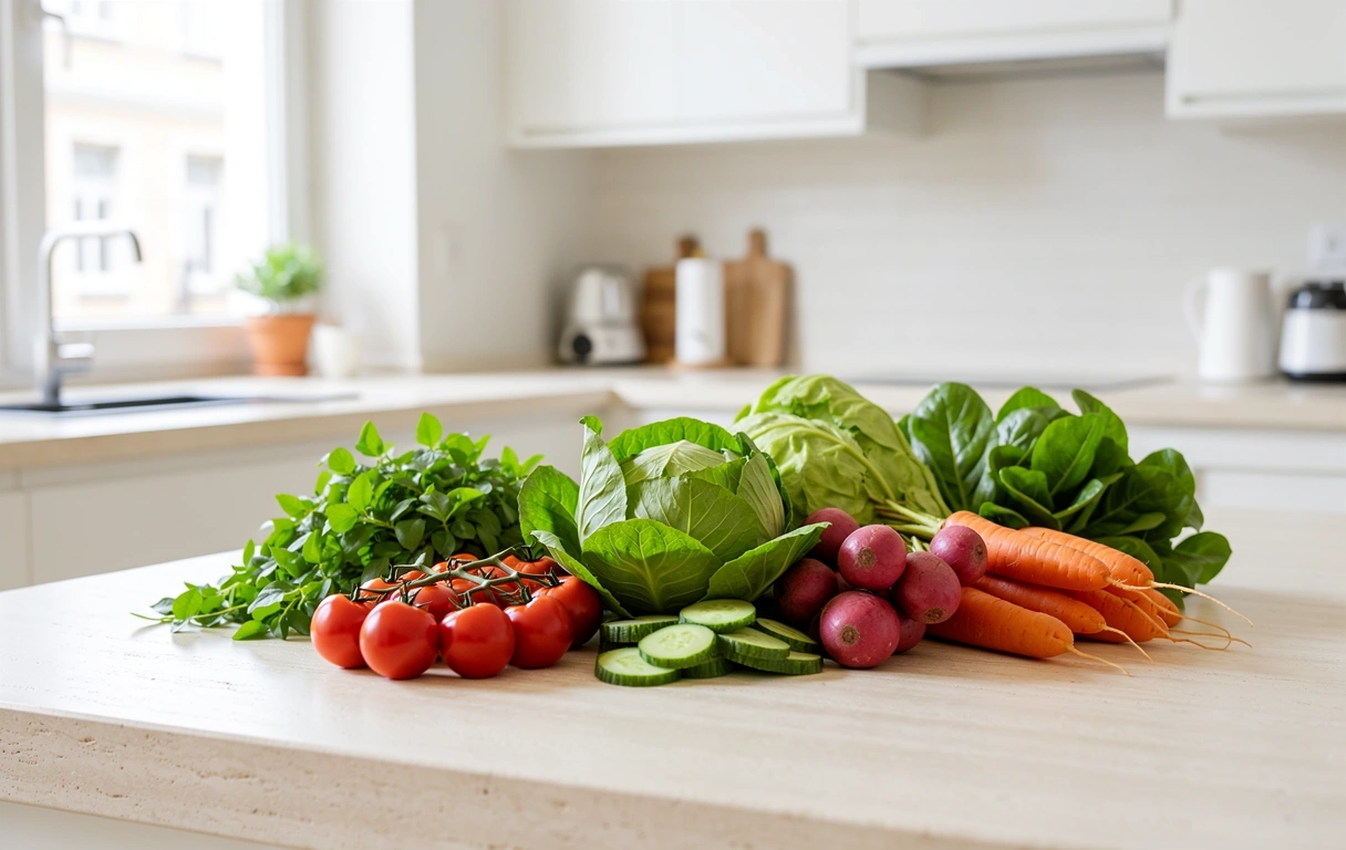 Frisches Gemüse in einer Wiener Küche